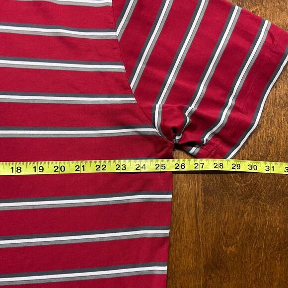 Nike Tiger Woods Big & Tall Performance Golf Red Striped Polo Shirt Men's XXL - Picture 7 of 9